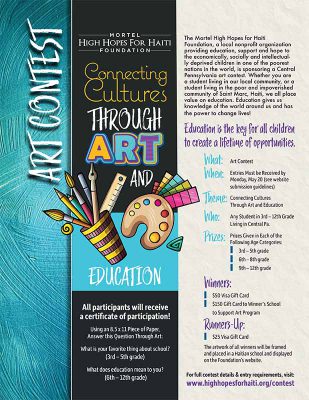 Hope 4 Haiti Art Contest Flyer