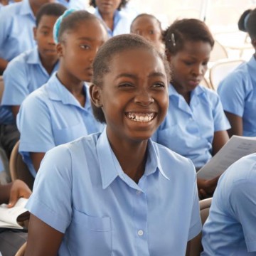 Secondary School Girl Laughing